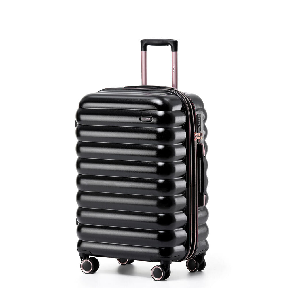 Tosca Como Medium Lightweight Stylish Trolley Hard Case Suitcase 67cm Black — image 2