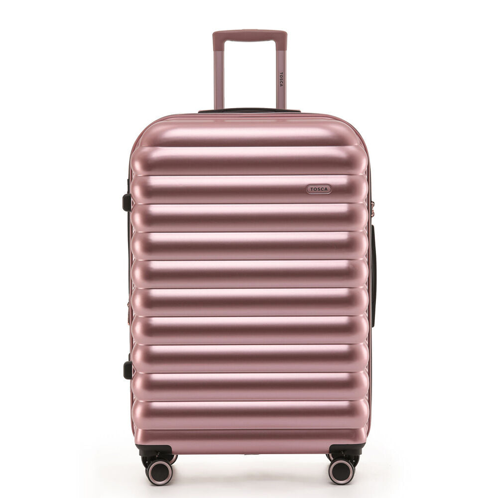 Tosca Como Large Lightweight Trolley Hard Case Suitcase 77cm Rose Gold
