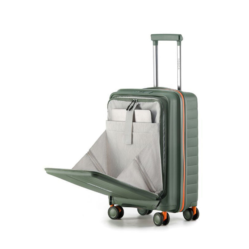 Tosca Cruiser Hard Case Carry On Travel Suitcase Small 53cm - Travelling 53x34x23cm Kha/org — image 2