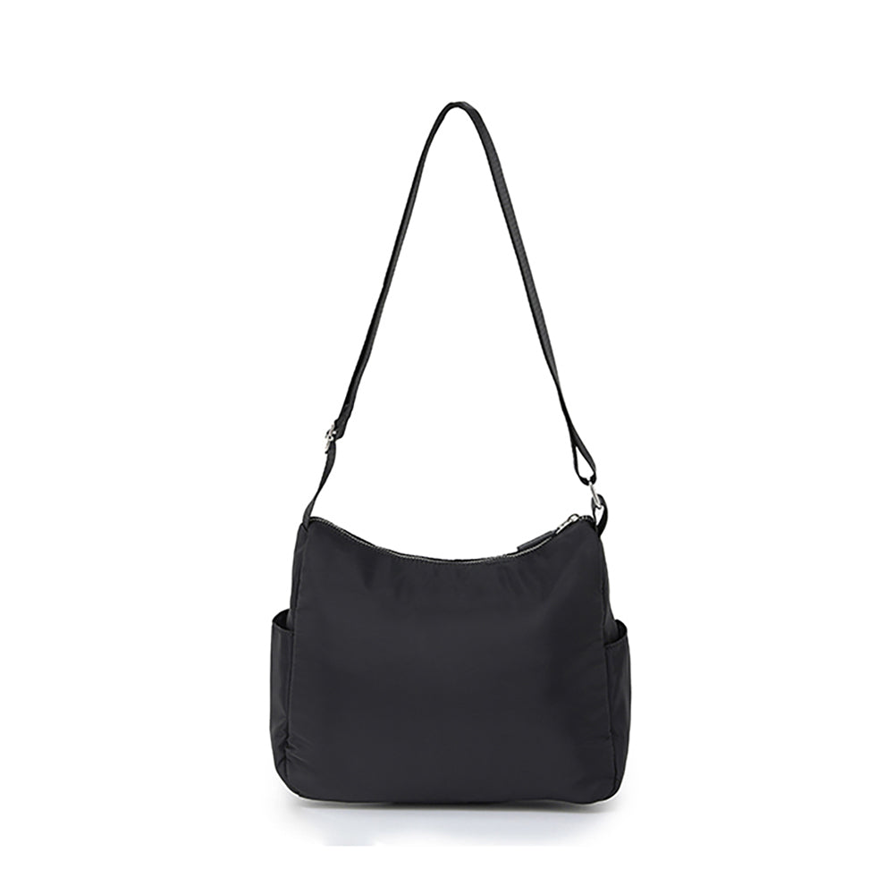 Tosca Casual Vegan Nylon Shoulder Minimalist Crossbody Purse Handbag Black — image 2