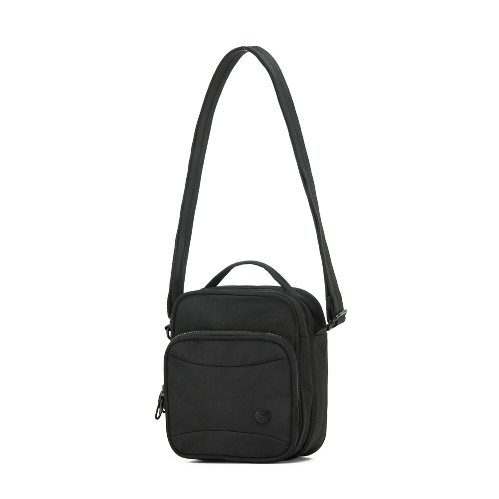 Tosca Anti-Theft RFID Blocking Shoulder Travel Bag 18x21cm Slash Proof — Black