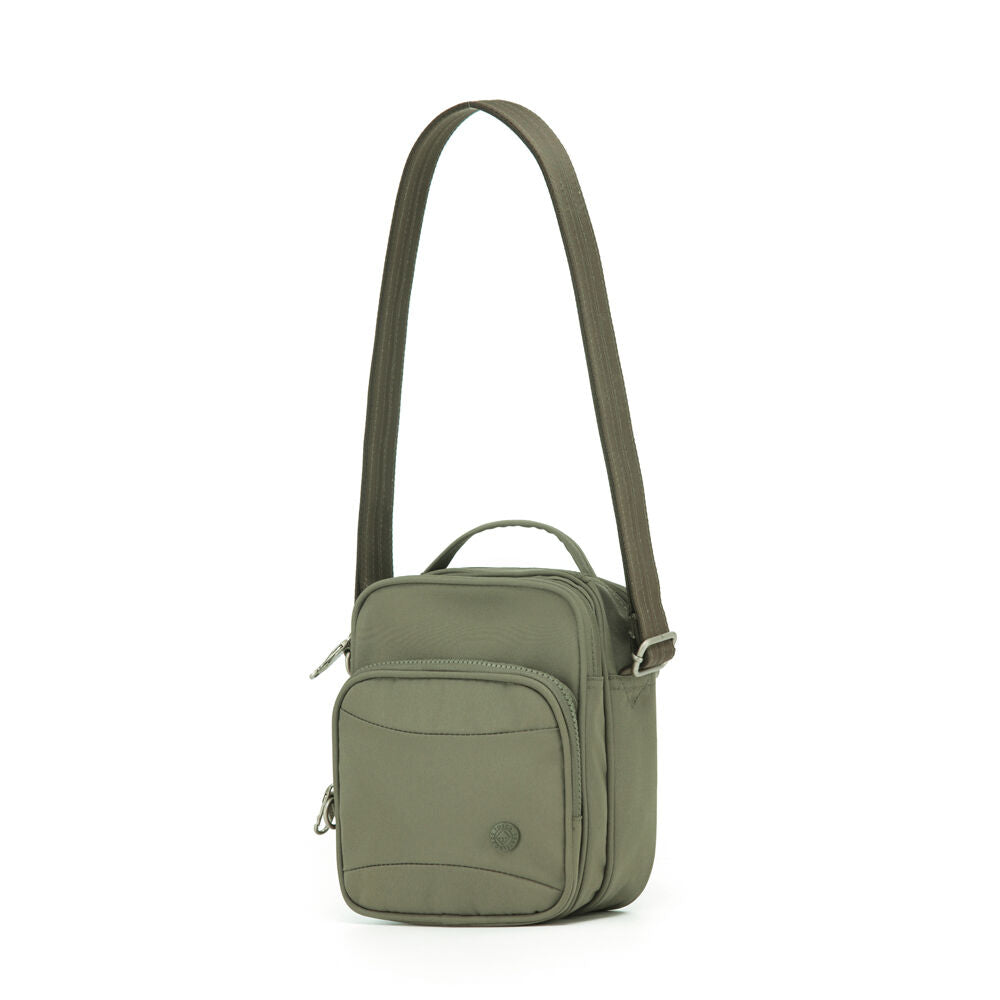 Tosca Anti-Theft RFID Blocking Shoulder Travel Bag 18x21cm Slash Proof — Khaki