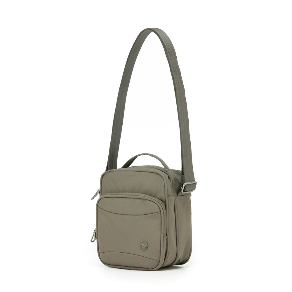 Tosca Anti-Theft RFID Blocking Shoulder Travel Bag 18x21cm Slash Proof — Taupe