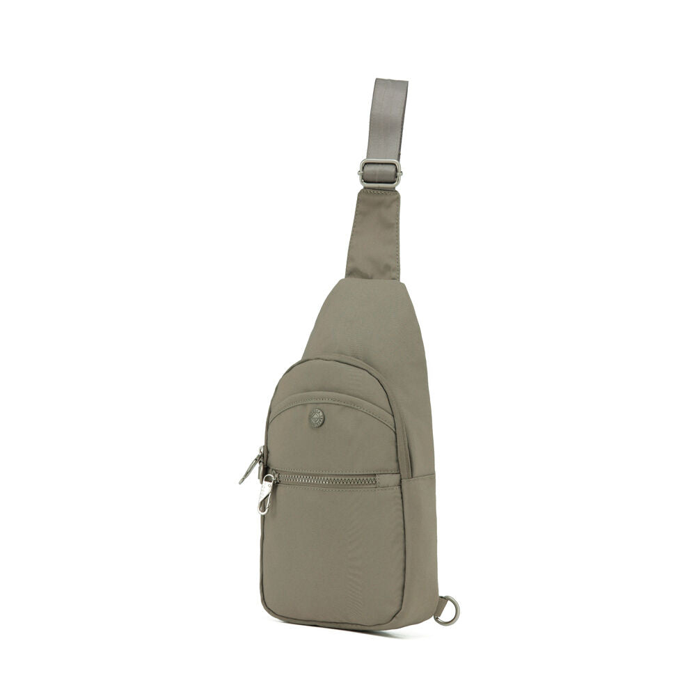 Tosca Anti-Theft RFID Blocking Travel Slinger 17x34cm Slash/Cut Proof — Taupe