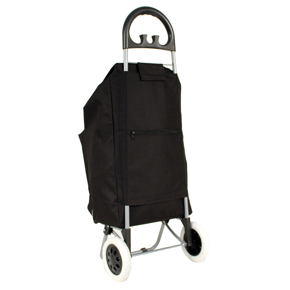 Tosca 70L/58cm Lightweight Shopping Cart Trolley Bag w/Wheels & Pocket - Black — image 2