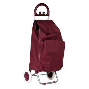 Tosca 70L/58cm Shopping Cart Trolley Bag Grocery/Market Storage w/ Wheels Plum