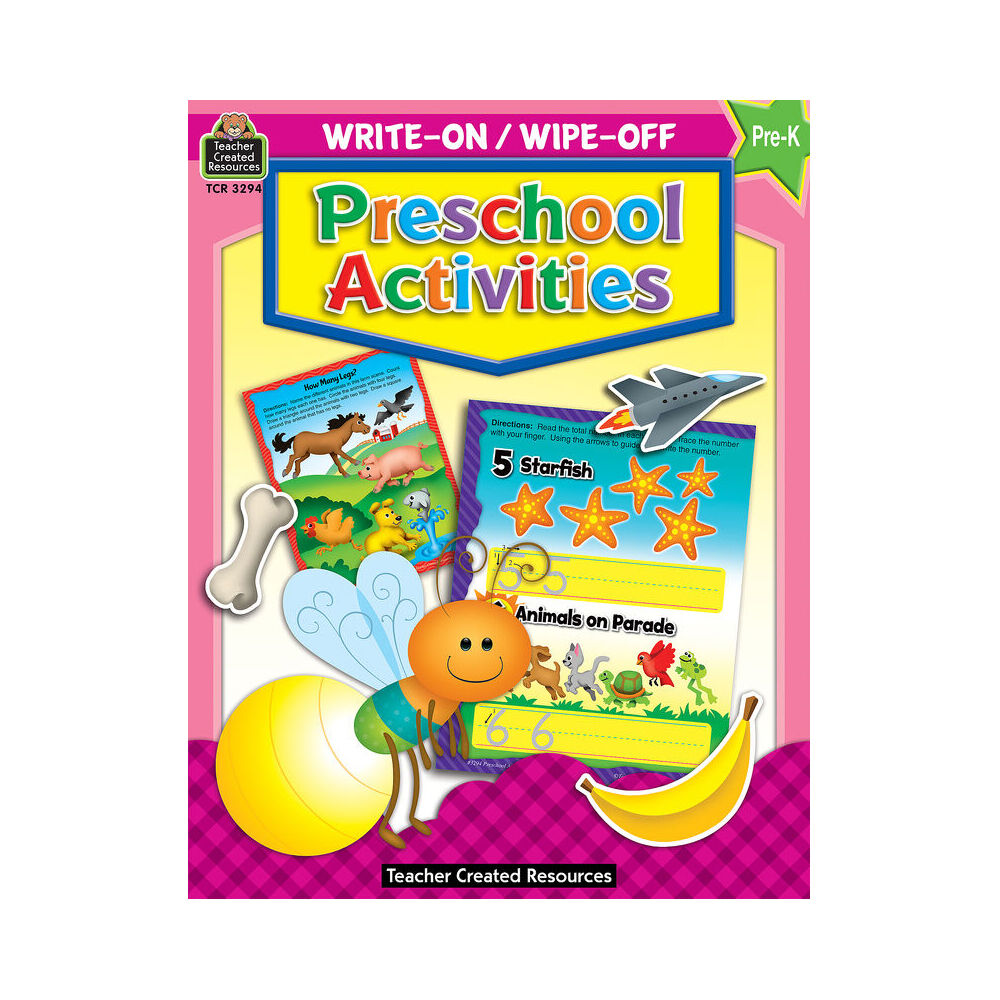 Teacher Created Resources Preschool Activities Write-On Wipe-Off Book Kids 4+