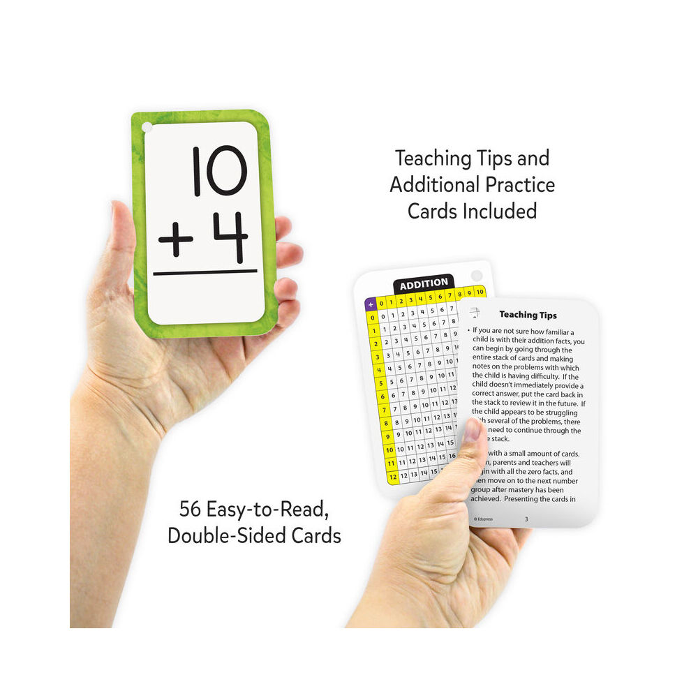Teacher Created Resources Addition 0-12 Math Flash Cards Set Kids 5y+ (112 Pieces)