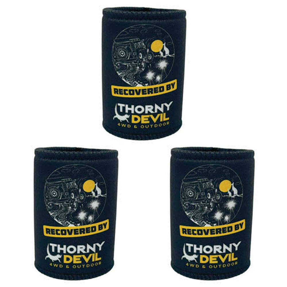 Wildtrak Thorny Devil Bottle/Can Stubbie Holder Magnetic Sleeve Black (3 Pack)