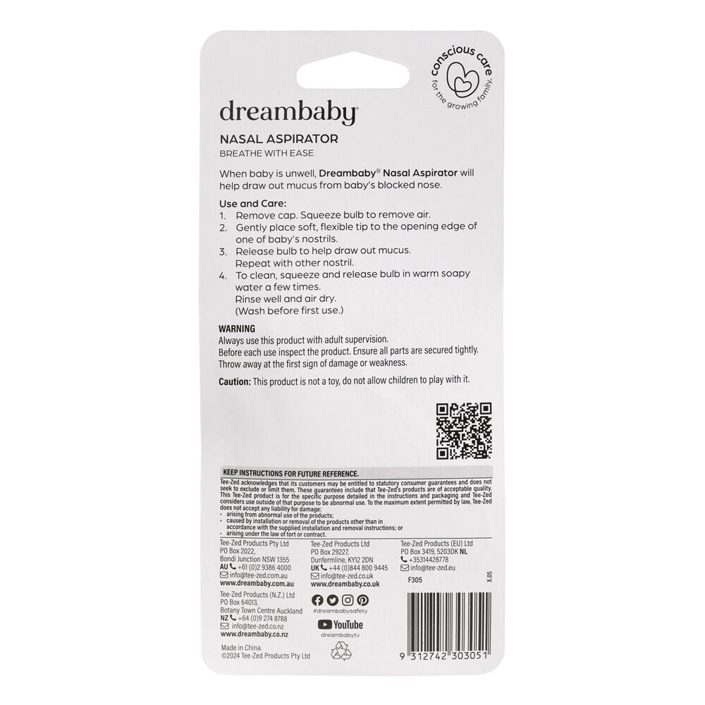 Dreambaby White Baby/Kids Health Blocked Congestion Nasal Aspirator — image 3