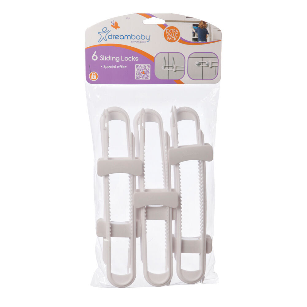 Dreambaby 6pc Dreambaby Baby/Kids Safety Sliding Lock Bag with Header White (4 Pack) — image 2