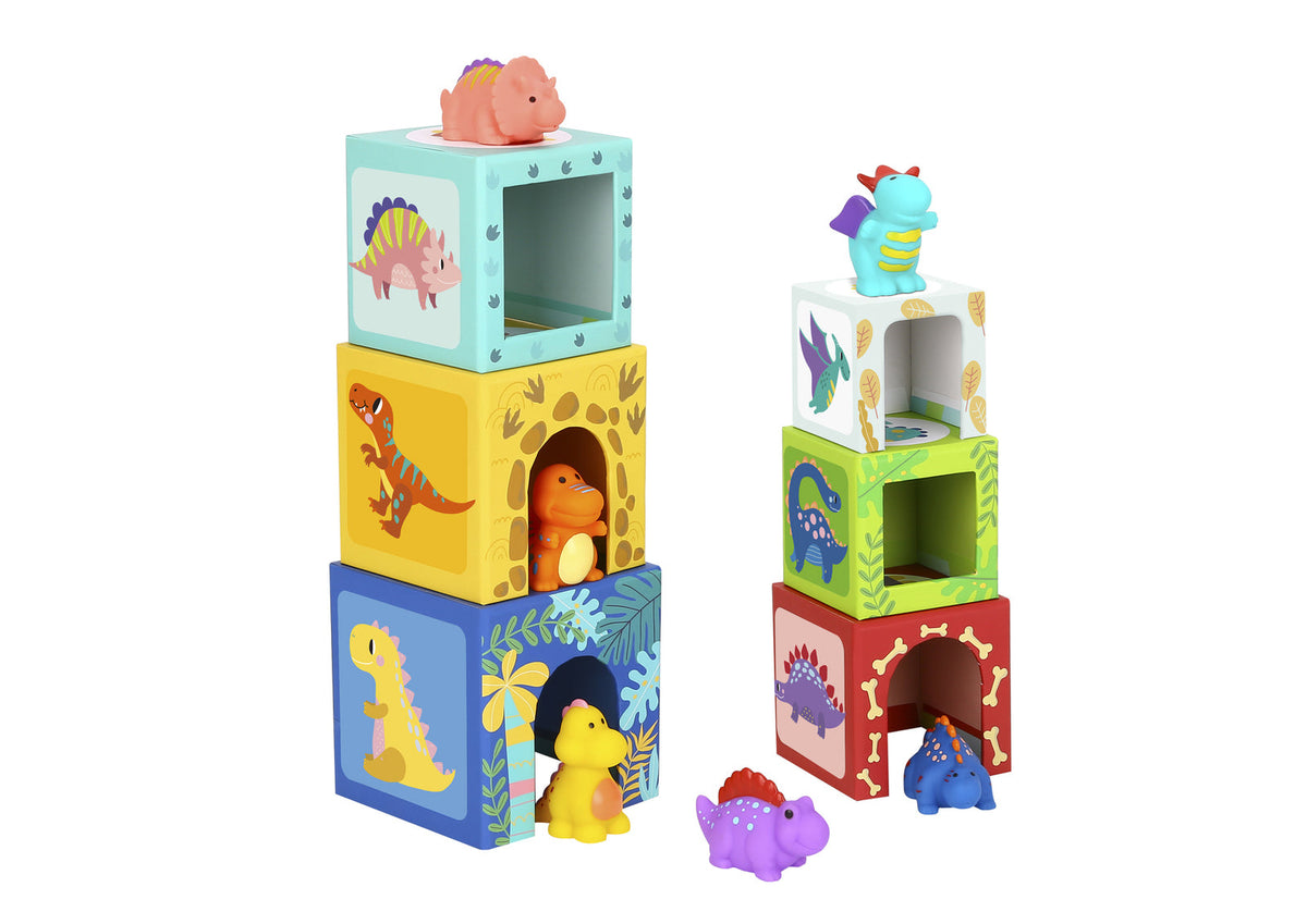 Tooky Toy Nesting Boxes Animal Dinosaur Stacking Kids Activity Play 12m+ (12 Pieces) — image 2