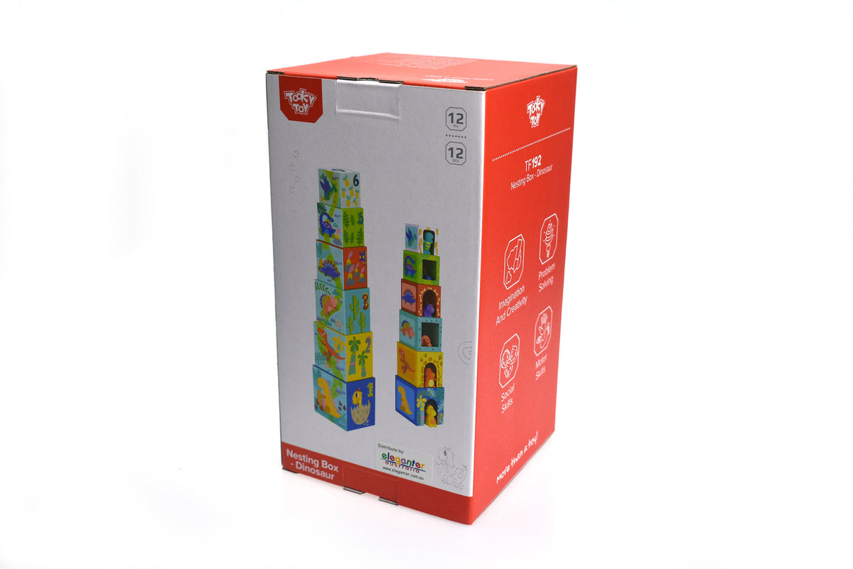 Tooky Toy Nesting Boxes Animal Dinosaur Stacking Kids Activity Play 12m+ (12 Pieces) — image 7
