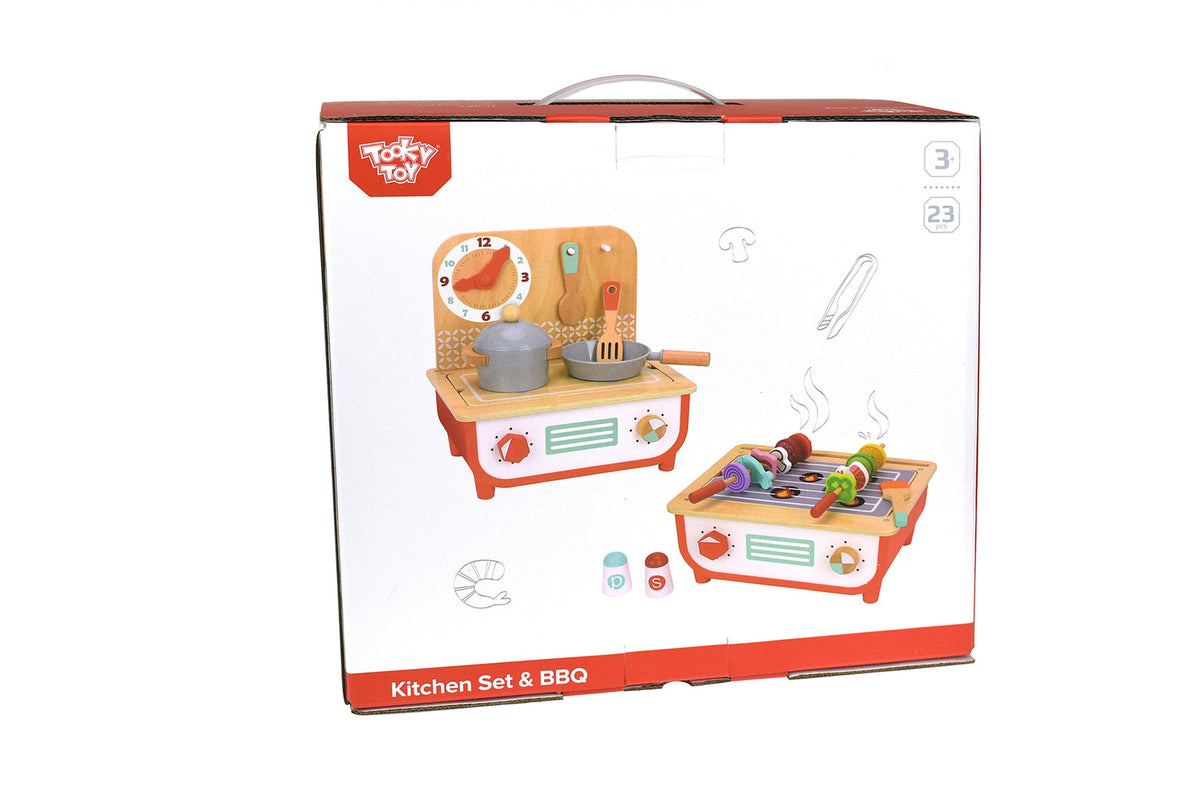 Tooky Toy Imaginative Creative Kitchen Set & Bbq For Kids/Children 3+ (23 Pieces) — image 3