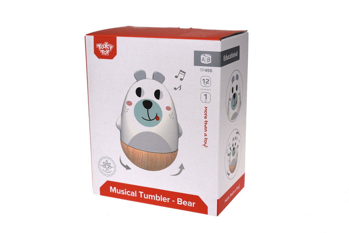 Tooky Toy Wind Up Musical Tumbler Bear Fun Sound Activity Toy Toddler/Baby 12m+ — image 3