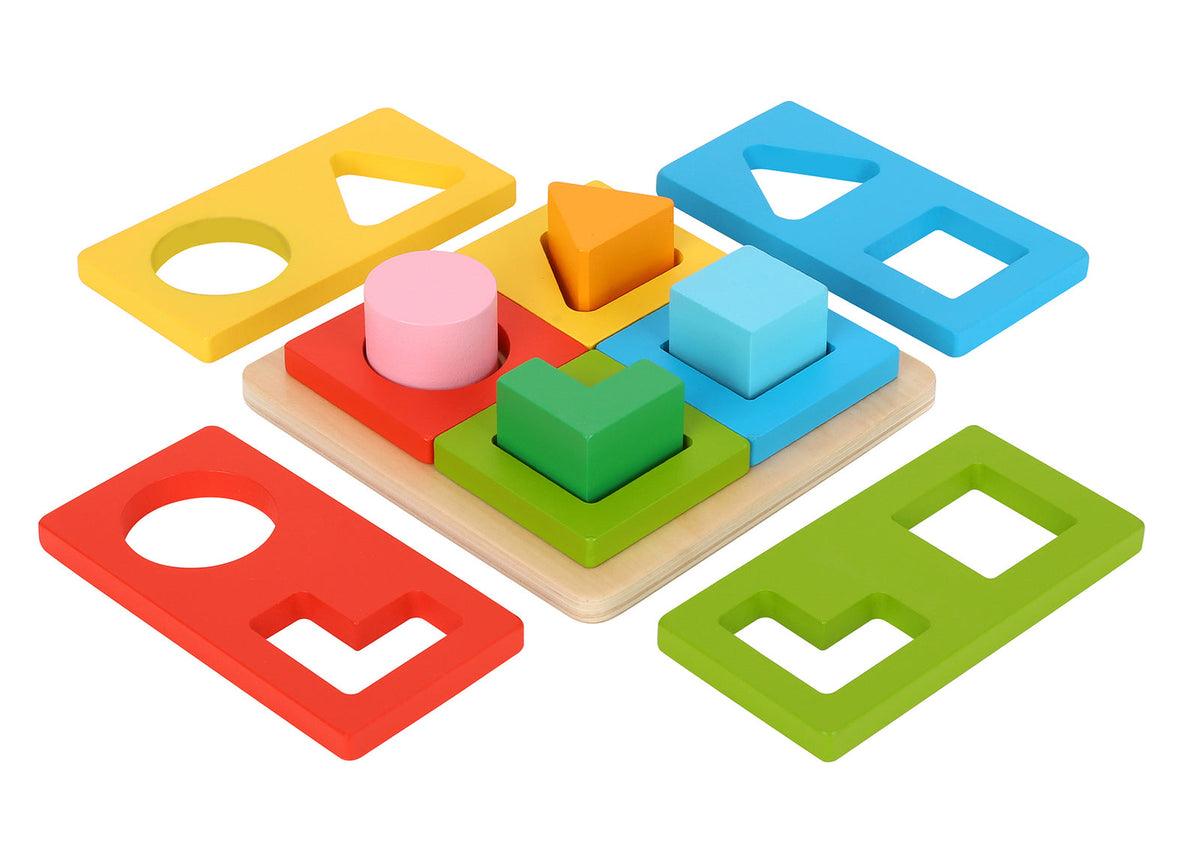 Tooky Toy Wooden Multi-Shape Sorter Kids Interactive/Educational Play 2+ (13 Pieces) — image 5