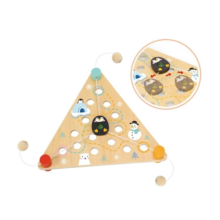 Tooky Toy Wooden Penguin Adventure Kids/Toddler Interactive Fun Play Game 3+ (3 Pieces) — image 2