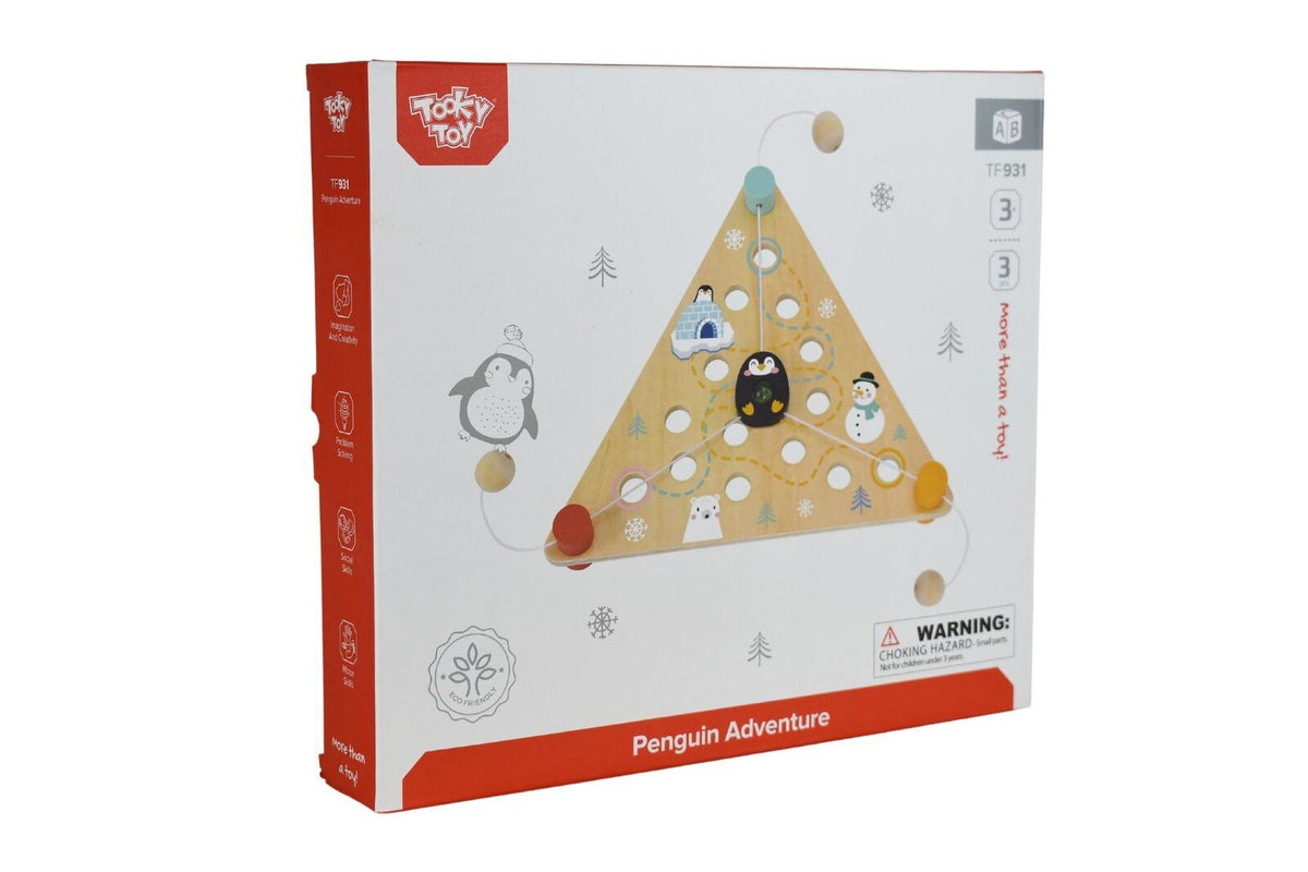 Tooky Toy Wooden Penguin Adventure Kids/Toddler Interactive Fun Play Game 3+ (3 Pieces) — image 4