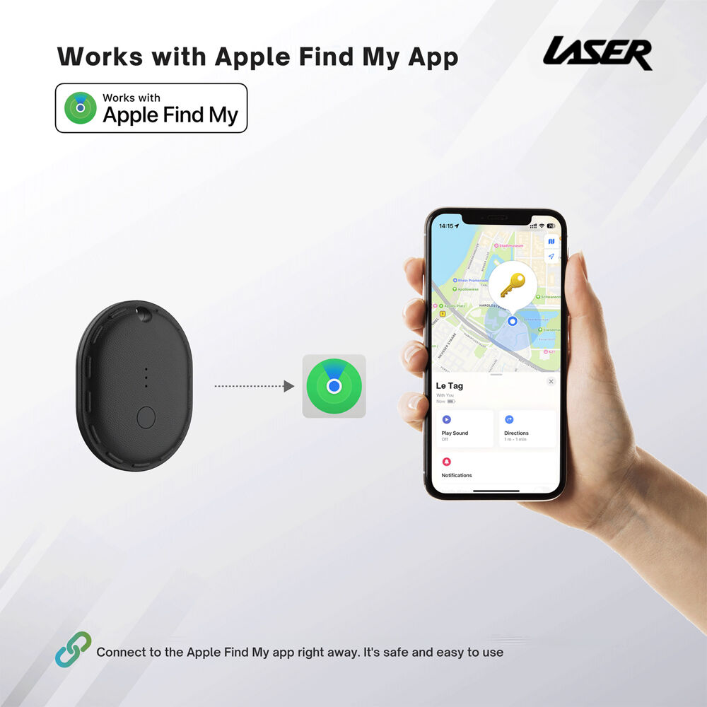Laser Mini Bluetooth IPX7 Smart Tag Compact w Apple Find My Tracking — image 6