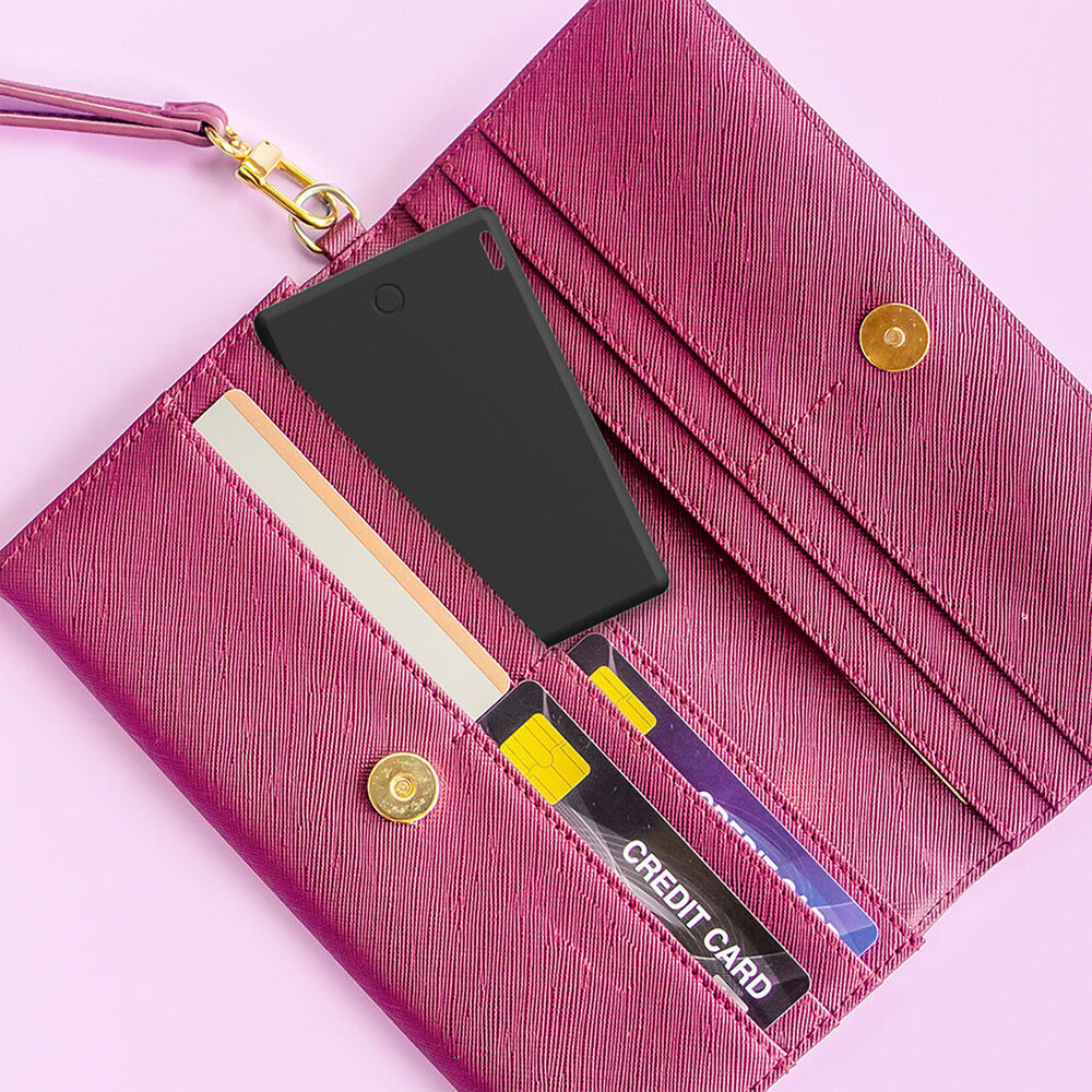 Laser Black Ultra Slim Smart Card w/ Wireless Charging For Apple Find My Tracker — image 3