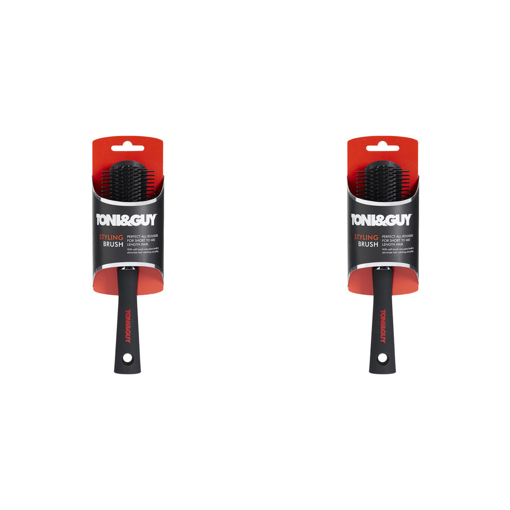 Toni & Guy Premium Durable Styling Brush Hair Grooming/Care Accessories Set (2 Pack)