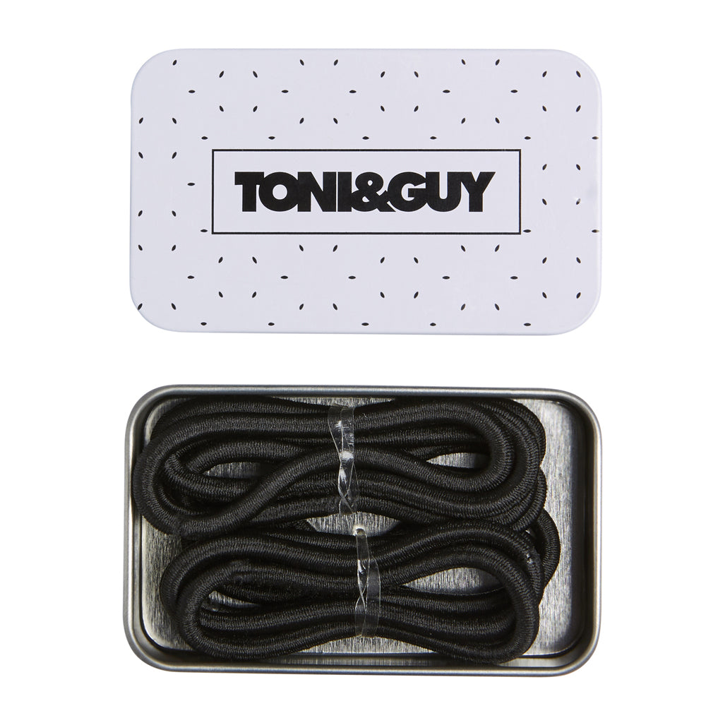 Toni & Guy Thick Elastic Thin Black Band Hair Ties Styling Accessories Set (4 Pack) — image 2
