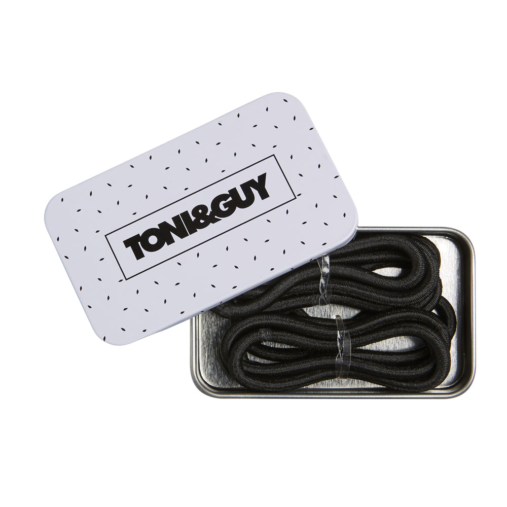 Toni & Guy Thick Elastic Thin Black Band Hair Ties Styling Accessories Set (4 Pack) — image 3