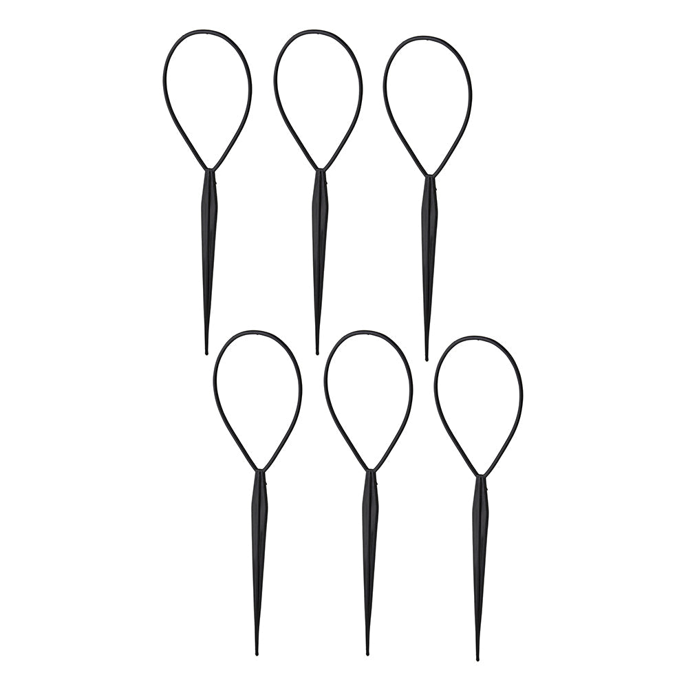 Toni & Guy Topsy Tail Tool Womens Care/Styling Fashion Brush Comb Kit (6 Pack)