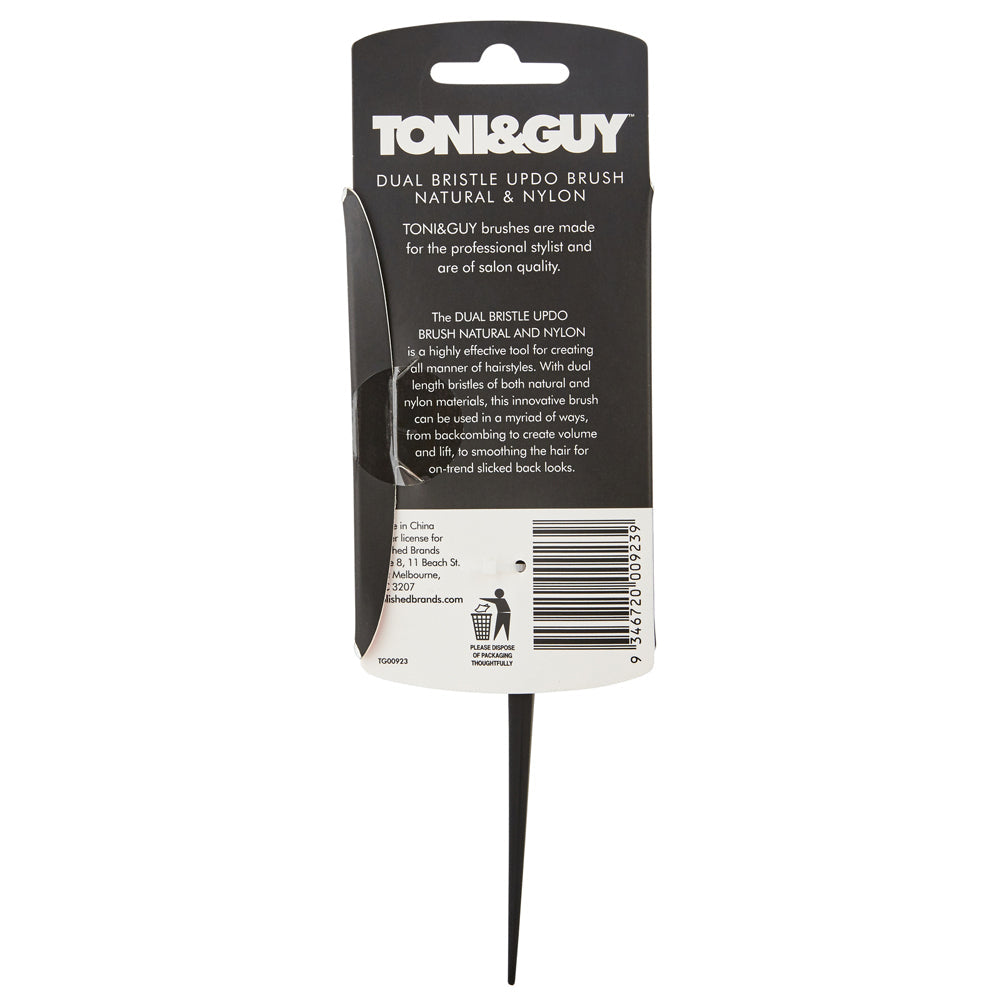 Toni & Guy Dual Bristle Updo Hair Brush Natural & Nylon Accessories/Tools Set (3 Pack)