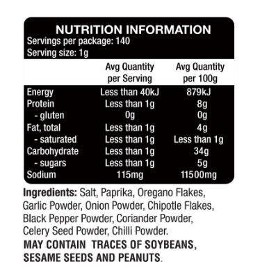 Hot Shots 140g Seasoning The Gourmet Collection Spice Blend Adobo Ole — image 3