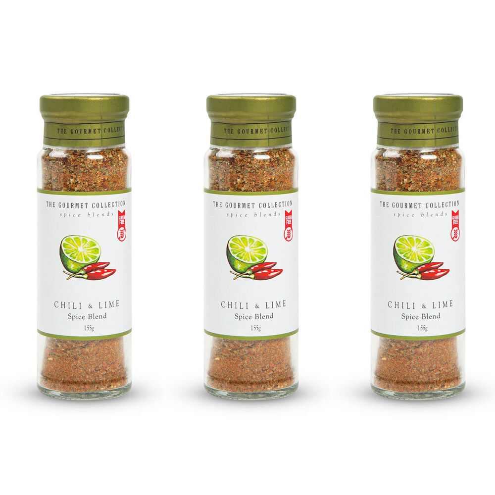 Hot Shot Hot Shots The Gourmet Collection Spice Blend Chili & Lime 155g Seasoning (3 Pack)