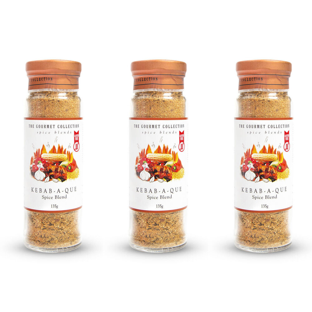 Hot Shot Hot Shots The Gourmet Collection Spice Blend Kebab-A-Que 135g Seasoning (3 Pack)