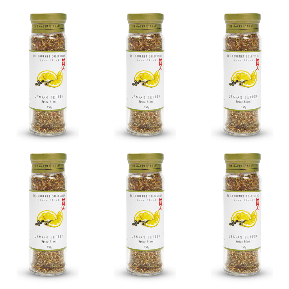 Hot Shot Hot Shots The Gourmet Collection Spice Blend Lemon Pepper 150g Seasoning (6 Pack)