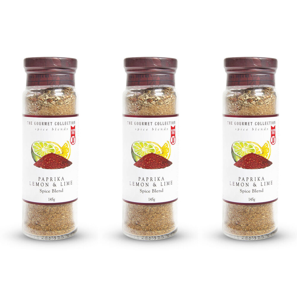 Hot Shot Hot Shots The Gourmet Collection Spice Paprika Lemon & Lime 145g Seasoning (3 Pack)