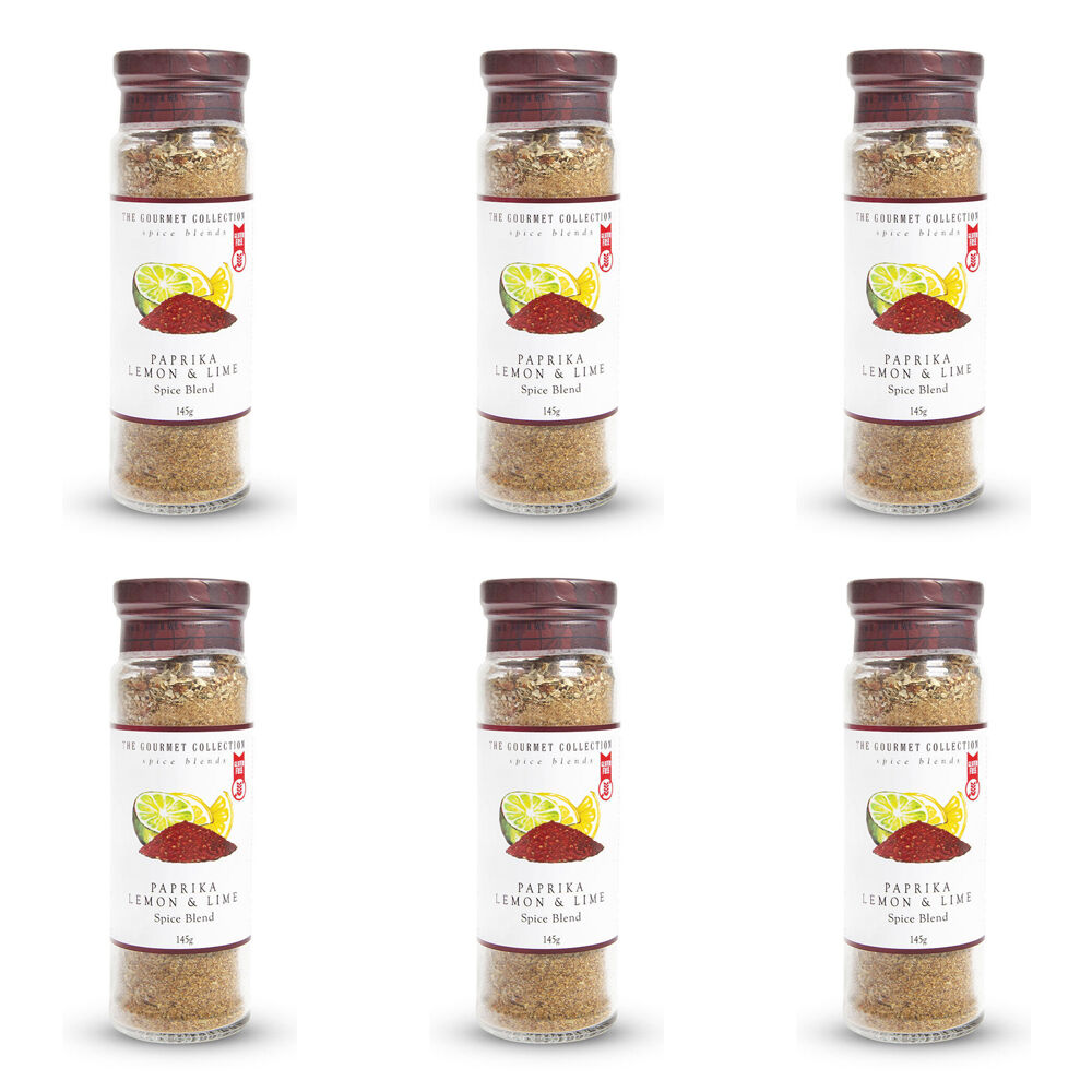 Hot Shot Hot Shots The Gourmet Collection Spice Paprika Lemon & Lime 145g Seasoning (6 Pack)