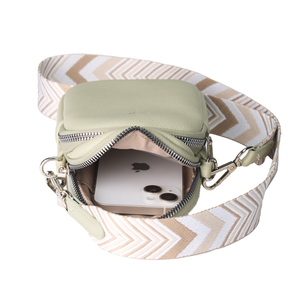 Tosca Womens Crossbody Mini Utility Phone Bag Carrier 19x12cm Light Green — image 3