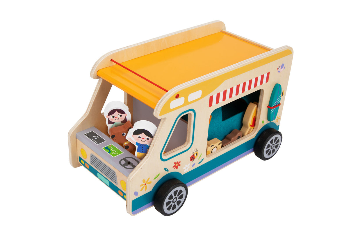 Tooky Toy Kids/Toddler Pretend Play Camping Rolling Rv Caravan Toy Playset 3+ — image 4