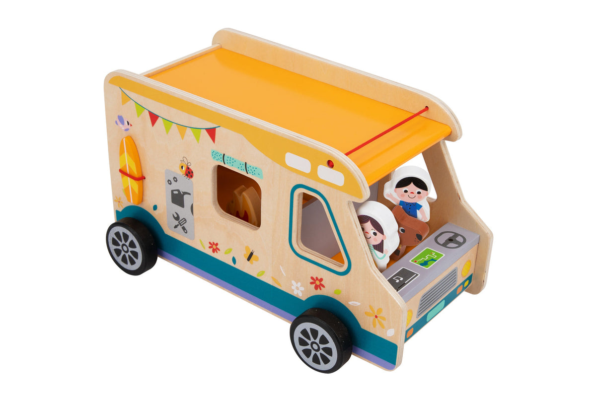 Tooky Toy Kids/Toddler Pretend Play Camping Rolling Rv Caravan Toy Playset 3+ — image 6