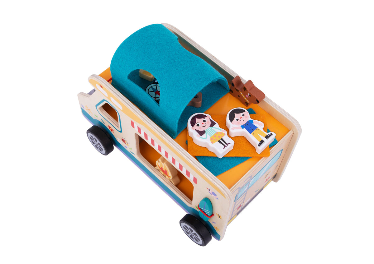 Tooky Toy Kids/Toddler Pretend Play Camping Rolling Rv Caravan Toy Playset 3+ — image 5