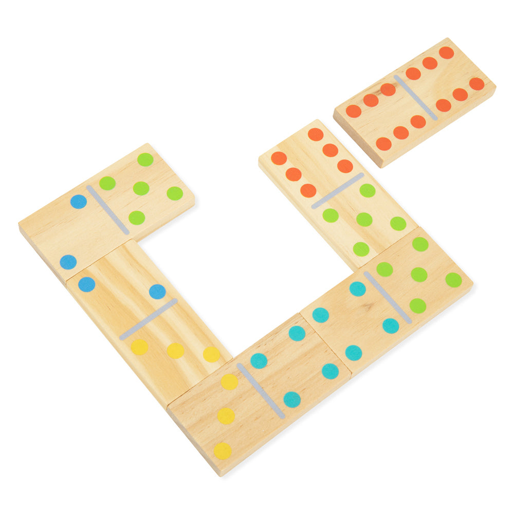 Tooky Toy Kids/Children Wooden Domino Blocks Educational Outdoor Lawn Game (29 Pieces) — image 5