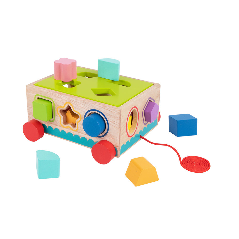 Tooky Toy Kids/Children Wooden Shape Sorter Educational Block Puzzle 12m+ (16 Pieces) — image 2