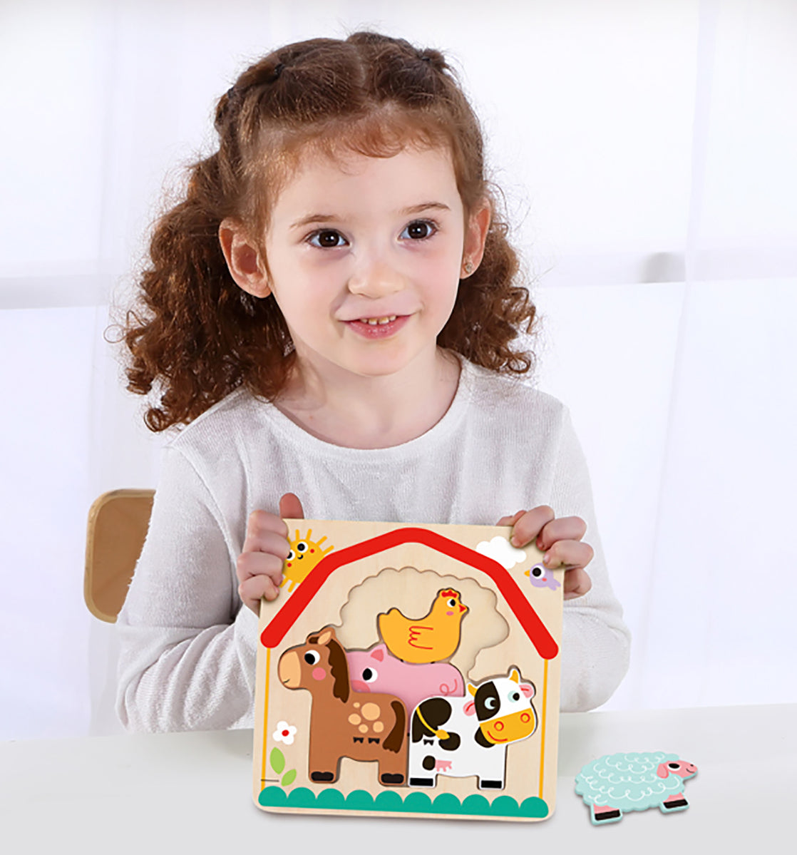 Tooky Toy Multi-Layered Farm Animal Children's/Kids Learning Game/Puzzle 12m+ — image 6
