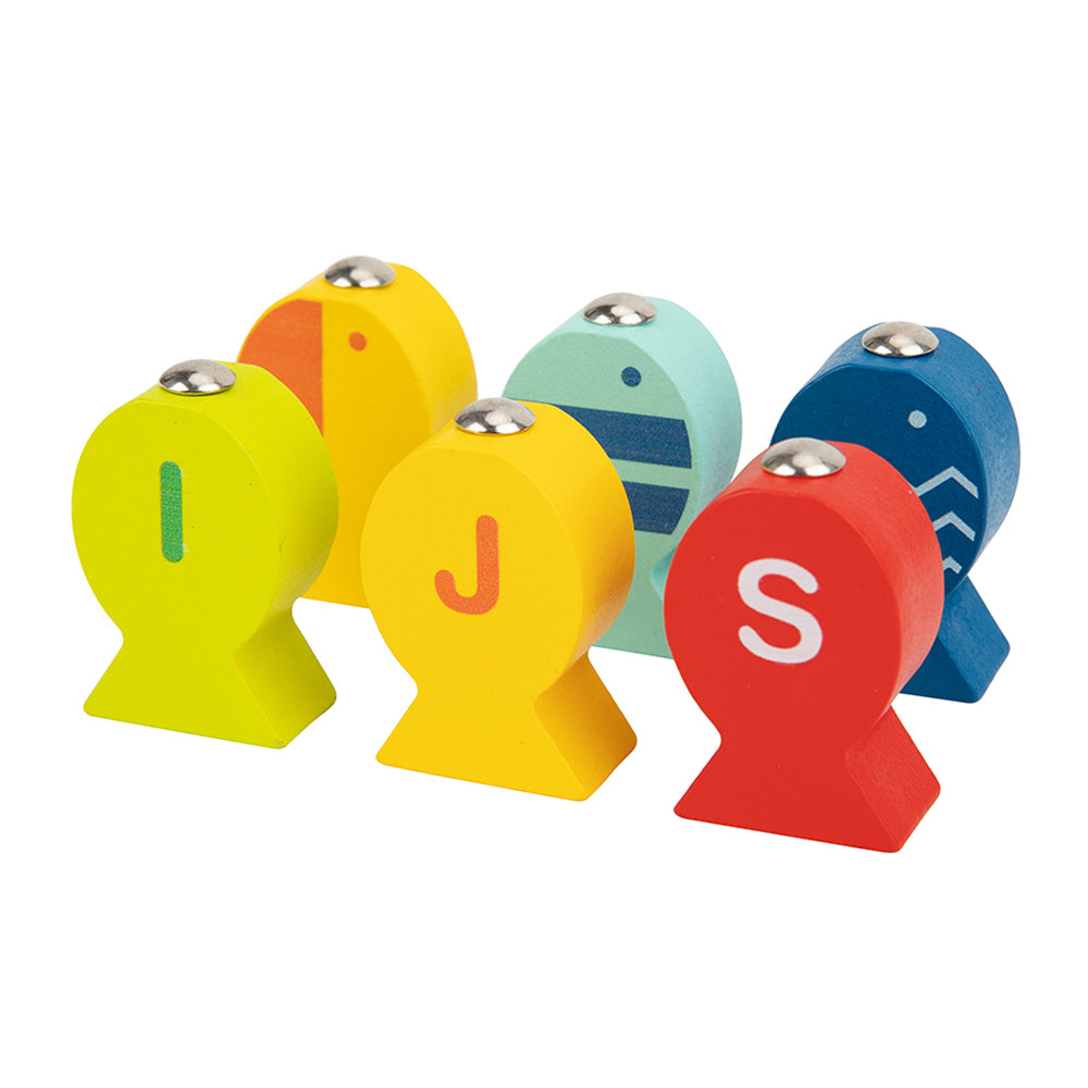 Tooky Toy Wooden Magnetic Fishing Educational Game Activity w/Alphabet Kids 3y+ — image 5