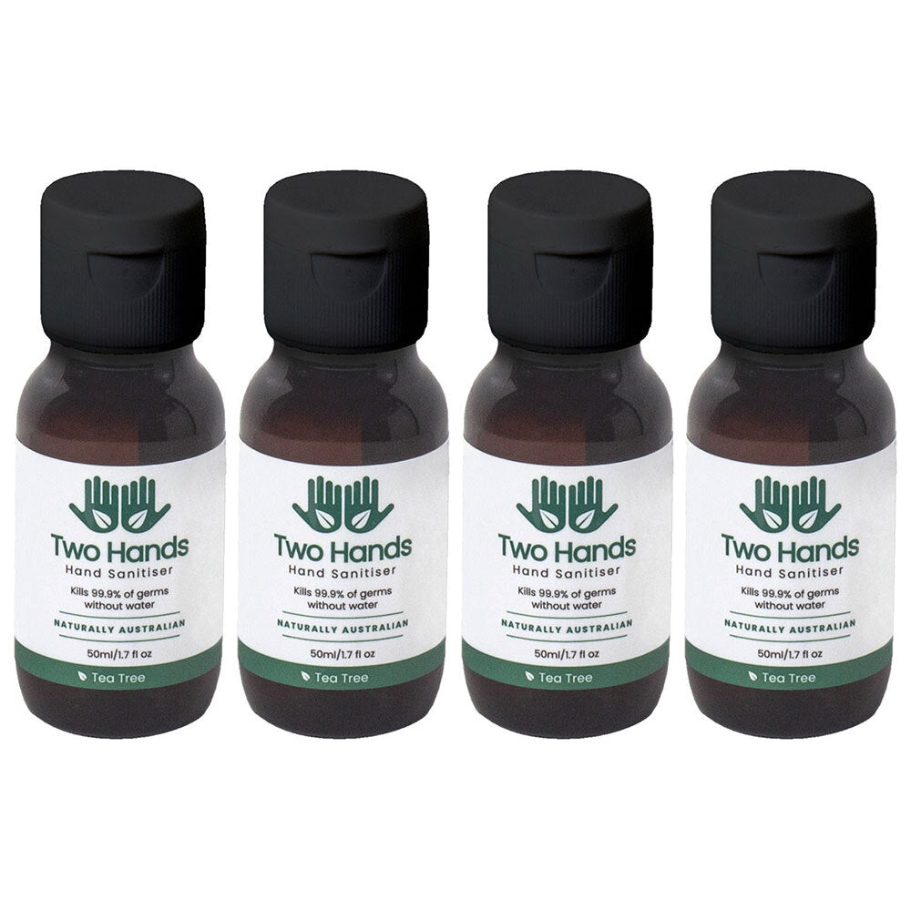 Two Hands 50ml Hand Sanitiser (4 Pack)