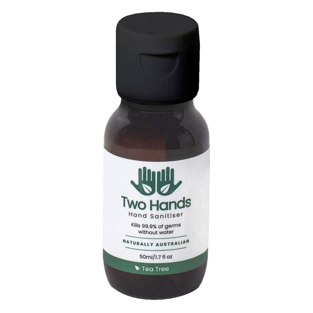 Two Hands 50ml Hand Sanitiser/Sanitizer Tea Tree Oil Antibacterial Flip Cap — image 2