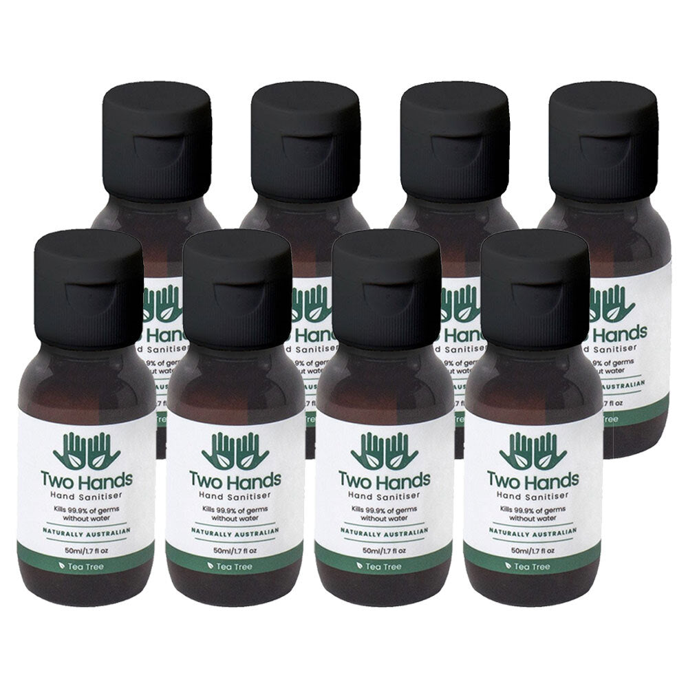 Two Hands 50ml Hand Sanitiser (8 Pack)