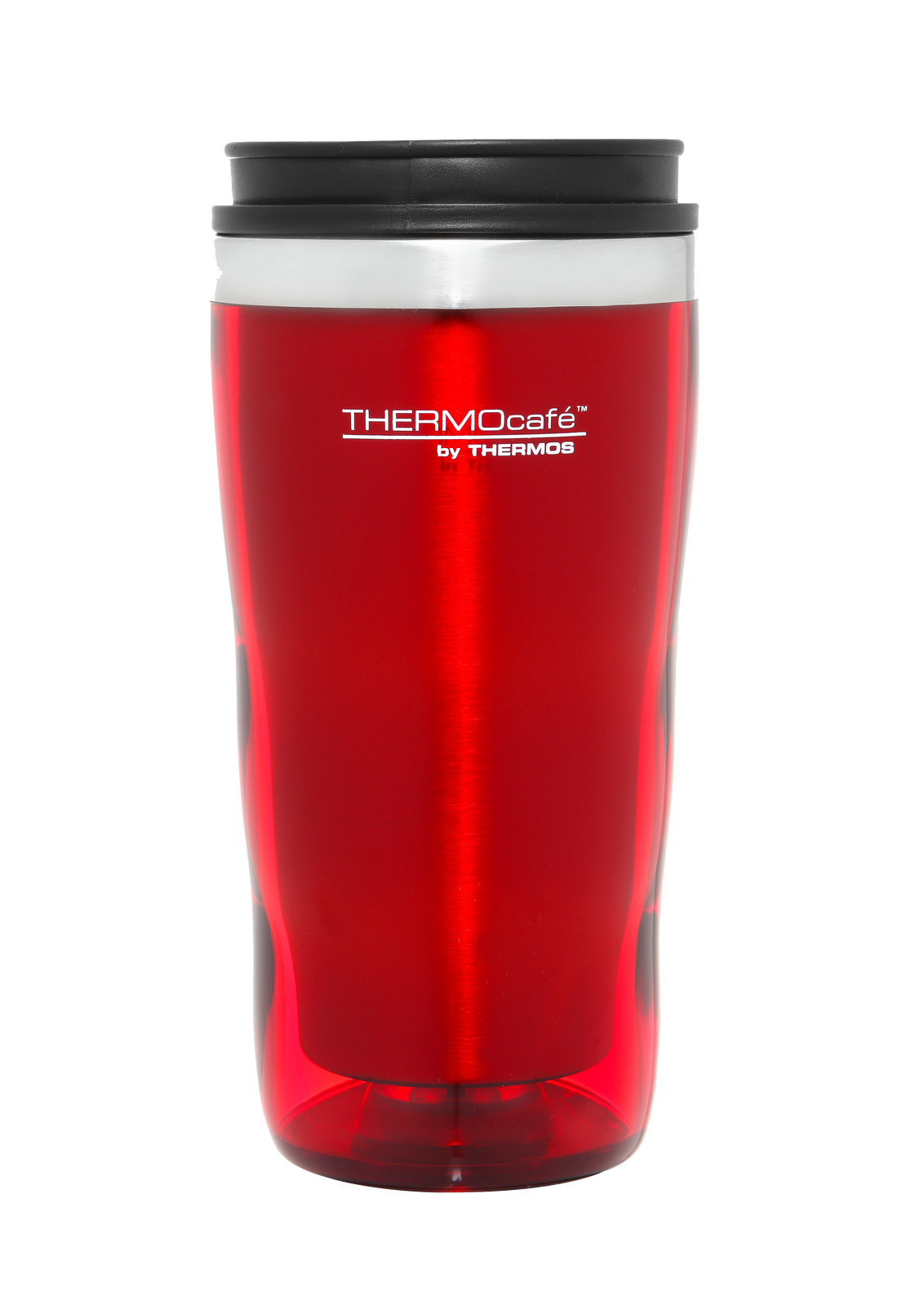 Thermocafe Stainless Steel Inner Plastic Outer Travel Tumbler Red 470ml (2 Pack) — image 2