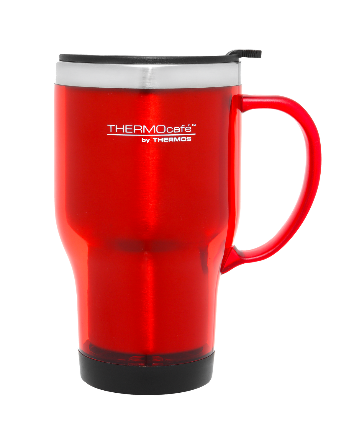 Thermocafe Stainless Steel Inner Plastic Outer Durable Travel Mug Red 470ml (2 Pack) — image 2