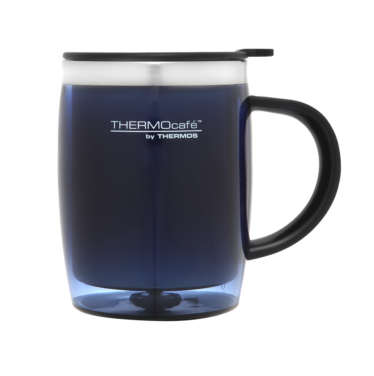 Thermocafe Stainless Steel Inner Plastic Outer Durable Desk Mug Blue 450ml (2 Pack) — image 2