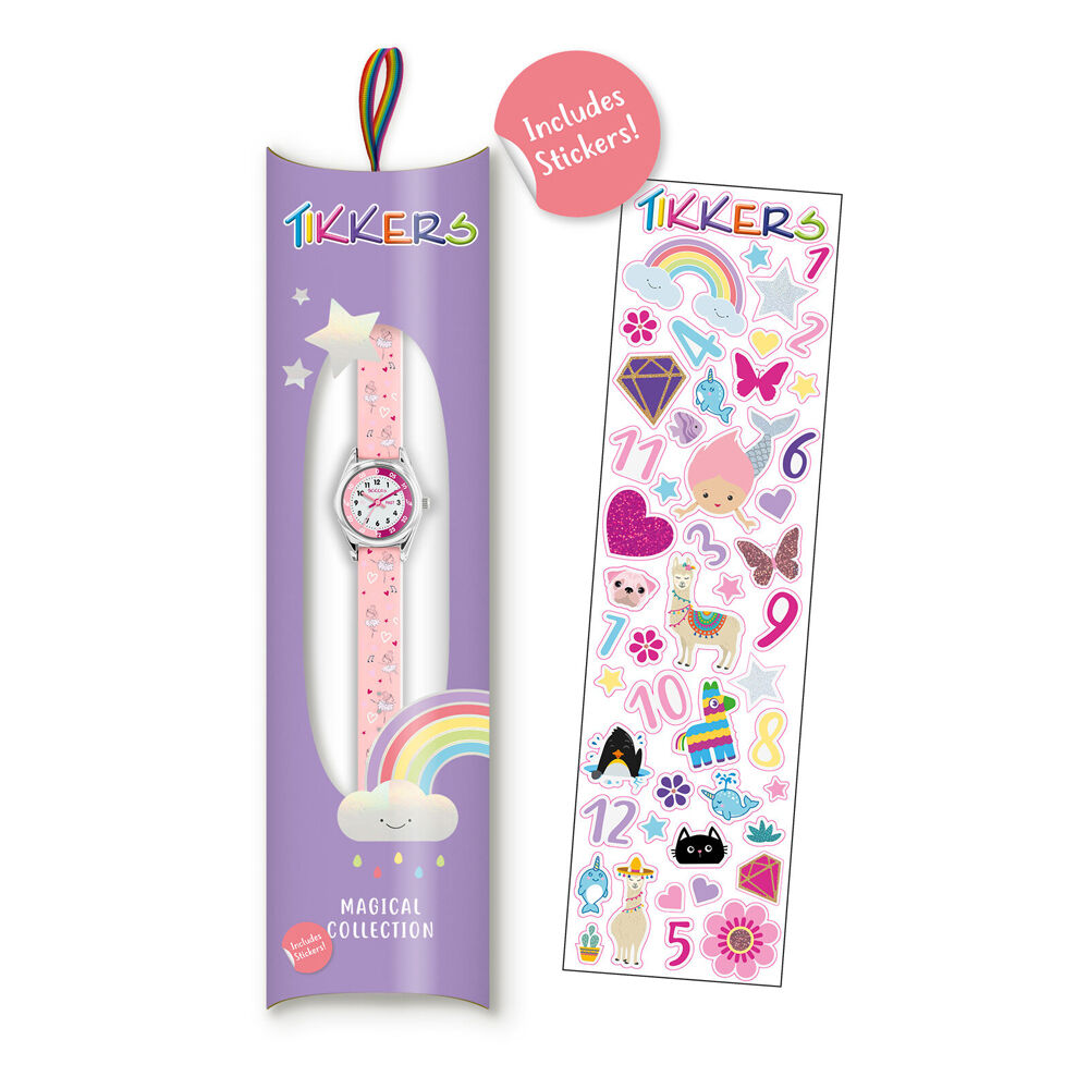 Tikkers Ballerina Time Teacher Dial Watch with Adjustable Pink Straps - 3D — image 2